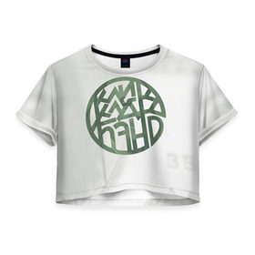 Женская футболка 3D укороченная с принтом ККБ в Тюмени, 100% полиэстер | круглая горловина, длина футболки до линии талии, рукава с отворотами | kkb | youtube | блоггер | бэнд | группа | джарахов | ильич | ккб | клак | клик | кликлакбэнд | успешная | эльдар | ютьюб