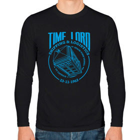 Мужской лонгслив хлопок с принтом Time Lord в Тюмени, 100% хлопок |  | Тематика изображения на принте: doctor who | tardis | доктор кто | сериал | тардис