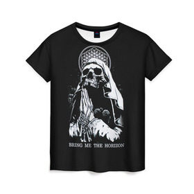 Женская футболка 3D с принтом Bring Me The Horizon в Тюмени, 100% полиэфир ( синтетическое хлопкоподобное полотно) | прямой крой, круглый вырез горловины, длина до линии бедер | bmth | bring me the horizon | hardcore | rock | музыка | рок