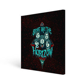 Холст квадратный с принтом Bring Me The Horizon в Тюмени, 100% ПВХ |  | bmth | bring me the horizon | hardcore | rock | музыка | рок