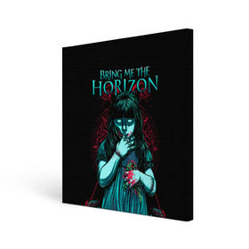 Холст квадратный с принтом Bring Me The Horizon в Тюмени, 100% ПВХ |  | bmth | bring me the horizon | hardcore | rock | музыка | рок