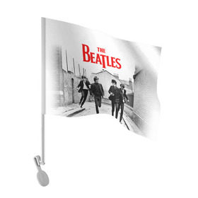 Флаг для автомобиля с принтом The Beatles в Тюмени, 100% полиэстер | Размер: 30*21 см | beatles | rock | the beatles | битлз | битлс | битлы | рок