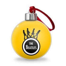 Ёлочный шар с принтом The Beatles в Тюмени, Пластик | Диаметр: 77 мм | Тематика изображения на принте: beatles | rock | the beatles | битлз | битлс | битлы | рок