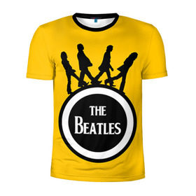 Мужская футболка 3D спортивная с принтом The Beatles в Тюмени, 100% полиэстер с улучшенными характеристиками | приталенный силуэт, круглая горловина, широкие плечи, сужается к линии бедра | beatles | rock | the beatles | битлз | битлс | битлы | рок