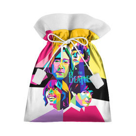 Подарочный 3D мешок с принтом The Beatles в Тюмени, 100% полиэстер | Размер: 29*39 см | Тематика изображения на принте: beatles | rock | the beatles | битлз | битлс | битлы | рок
