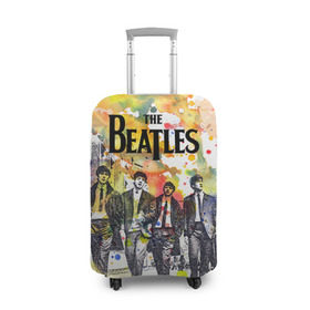 Чехол для чемодана 3D с принтом The Beatles в Тюмени, 86% полиэфир, 14% спандекс | двустороннее нанесение принта, прорези для ручек и колес | beatles | rock | the beatles | битлз | битлс | битлы | рок