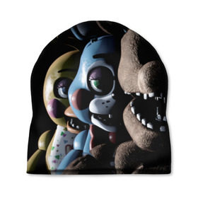 Шапка 3D с принтом Five Nights At Freddy`s в Тюмени, 100% полиэстер | универсальный размер, печать по всей поверхности изделия | five nights at freddys | fnaf | freddy | игры | медведь | мишка | фнаф | фредди