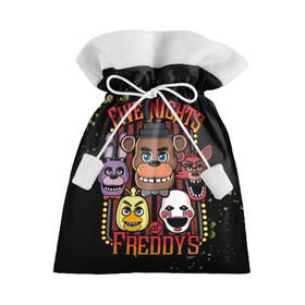 Подарочный 3D мешок с принтом Five Nights At Freddy`s в Тюмени, 100% полиэстер | Размер: 29*39 см | Тематика изображения на принте: five nights at freddys | fnaf | freddy | игры | медведь | мишка | фнаф | фредди