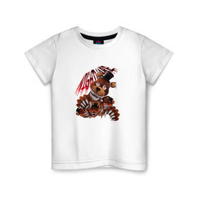 Детская футболка хлопок с принтом Five nights at Freddy`s в Тюмени, 100% хлопок | круглый вырез горловины, полуприлегающий силуэт, длина до линии бедер | fnaf | фнаф