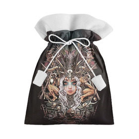 Подарочный 3D мешок с принтом Королева мертвых в Тюмени, 100% полиэстер | Размер: 29*39 см | арт | девушка | королева | королева мертвых | кристофер ловелл | мода | некромантия | стиль | фэнтези