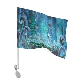 Флаг для автомобиля с принтом Навсикая из долины ветров в Тюмени, 100% полиэстер | Размер: 30*21 см | миядзаки | хаяо