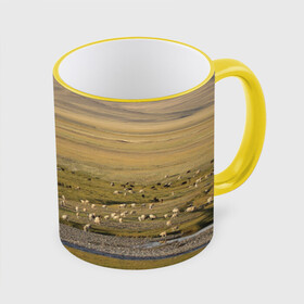 Кружка 3D с принтом Долина жизни в Тюмени, керамика | ёмкость 330 мл | Тематика изображения на принте: алтай | горы | долина | камни | пастбище в горной долинеживотные | пески | пустыни | рек