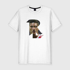 Мужская футболка премиум с принтом Robert Levandovski в Тюмени, 92% хлопок, 8% лайкра | приталенный силуэт, круглый вырез ворота, длина до линии бедра, короткий рукав | бавария