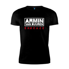 Мужская футболка премиум с принтом Armin van Buuren Embrace в Тюмени, 92% хлопок, 8% лайкра | приталенный силуэт, круглый вырез ворота, длина до линии бедра, короткий рукав | armin van buuren | embrace | trance | только для личный витринarmin