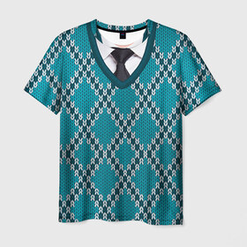 Мужская футболка 3D с принтом Свитер в Тюмени, 100% полиэфир | прямой крой, круглый вырез горловины, длина до линии бедер | new year | sweater | winter | зима | новый год | рождество | с новым годом | сhristmas | свитер
