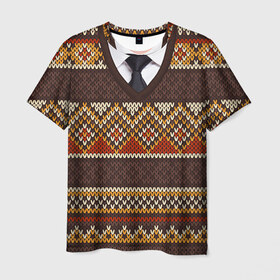 Мужская футболка 3D с принтом Свитер в Тюмени, 100% полиэфир | прямой крой, круглый вырез горловины, длина до линии бедер | new year | sweater | winter | зима | новый год | рождество | с новым годом | сhristmas | свитер