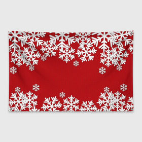 Флаг-баннер с принтом Снежинки в Тюмени, 100% полиэстер | размер 67 х 109 см, плотность ткани — 95 г/м2; по краям флага есть четыре люверса для крепления | new year | snowflake | sweater | winter | зима | новый год | рождество | с новым годом | сhristmas | свитер | снежинка