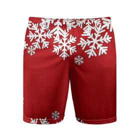 Мужские шорты 3D спортивные с принтом Снежинки в Тюмени,  |  | new year | snowflake | sweater | winter | зима | новый год | рождество | с новым годом | сhristmas | свитер | снежинка