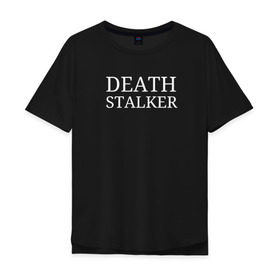 Мужская футболка хлопок Oversize с принтом Bones Sesh Death Stalker в Тюмени, 100% хлопок | свободный крой, круглый ворот, “спинка” длиннее передней части | bones | death stalker | deathstalker | rap | rapteamsesh | sesh | teamsesh