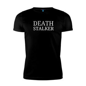 Мужская футболка премиум с принтом Bones Sesh Death Stalker в Тюмени, 92% хлопок, 8% лайкра | приталенный силуэт, круглый вырез ворота, длина до линии бедра, короткий рукав | bones | death stalker | deathstalker | rap | rapteamsesh | sesh | teamsesh