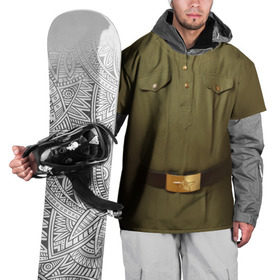 Накидка на куртку 3D с принтом Солдатская форма в Тюмени, 100% полиэстер |  | Тематика изображения на принте: 23 | армейская | армия | защитник | отечества | солдат | февраля | форма