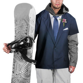 Накидка на куртку 3D с принтом Жених в Тюмени, 100% полиэстер |  | Тематика изображения на принте: бутоньерка | жених | костюм | муж | пиджак | свадьба | семья