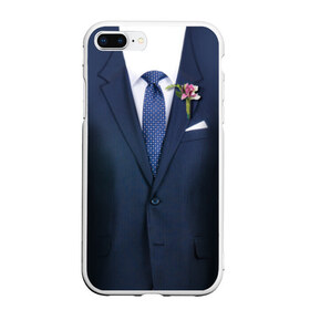 Чехол для iPhone 7Plus/8 Plus матовый с принтом Жених в Тюмени, Силикон | Область печати: задняя сторона чехла, без боковых панелей | бутоньерка | жених | костюм | муж | пиджак | свадьба | семья