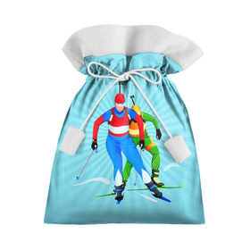Подарочный 3D мешок с принтом Биатлон в Тюмени, 100% полиэстер | Размер: 29*39 см | biathlon | sport | winter | биатлон | биатлонисты | зимние виды спорта | спорт | стрельба