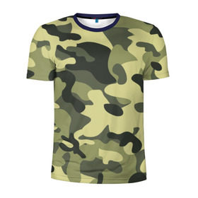 Мужская футболка 3D спортивная с принтом Камуфляж Хаки в Тюмени, 100% полиэстер с улучшенными характеристиками | приталенный силуэт, круглая горловина, широкие плечи, сужается к линии бедра | camo | military | камо