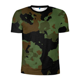 Мужская футболка 3D спортивная с принтом Камуфляж Вельветовый эффект в Тюмени, 100% полиэстер с улучшенными характеристиками | приталенный силуэт, круглая горловина, широкие плечи, сужается к линии бедра | camo | camouflage | military | камо