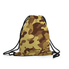 Рюкзак-мешок 3D с принтом Пустынный камуфляж в Тюмени, 100% полиэстер | плотность ткани — 200 г/м2, размер — 35 х 45 см; лямки — толстые шнурки, застежка на шнуровке, без карманов и подкладки | camo | camouflage | military | камо