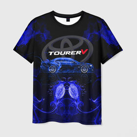 Мужская футболка 3D с принтом Toyota chaser в Тюмени, 100% полиэфир | прямой крой, круглый вырез горловины, длина до линии бедер | chaser | jzx100 | tourer | tourer v | toyota | v | тоёта | тойота | турер ви | турик | чайзер | чайник