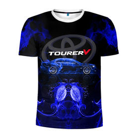 Мужская футболка 3D спортивная с принтом Toyota chaser в Тюмени, 100% полиэстер с улучшенными характеристиками | приталенный силуэт, круглая горловина, широкие плечи, сужается к линии бедра | chaser | jzx100 | tourer | tourer v | toyota | v | тоёта | тойота | турер ви | турик | чайзер | чайник