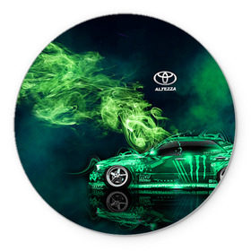 Коврик круглый с принтом Toyota Altezza в Тюмени, резина и полиэстер | круглая форма, изображение наносится на всю лицевую часть | altezza | jdm | toyota | альтеза | ждм | тоёта | тойота