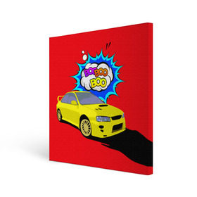 Холст квадратный с принтом Subaru Impreza в Тюмени, 100% ПВХ |  | Тематика изображения на принте: boobooboo | impreza | jdm | subaru | subaru impreza | бубубу | импреза | субару