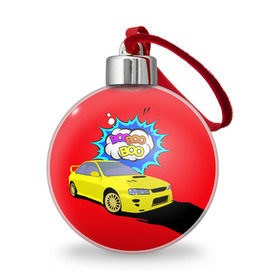 Ёлочный шар с принтом Subaru Impreza в Тюмени, Пластик | Диаметр: 77 мм | Тематика изображения на принте: boobooboo | impreza | jdm | subaru | subaru impreza | бубубу | импреза | субару