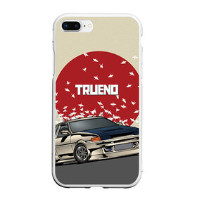 Чехол для iPhone 7Plus/8 Plus матовый с принтом Toyota Trueno ae86 в Тюмени, Силикон | Область печати: задняя сторона чехла, без боковых панелей | Тематика изображения на принте: 86 | corolla | crane | hachiroku | jdm | toyota | trueno | ае86 | журавлики | тоёта | тойота | труено | хачироку | япония