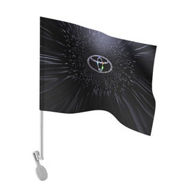 Флаг для автомобиля с принтом Toyota в Тюмени, 100% полиэстер | Размер: 30*21 см | space | toyota | космос | тоёта | тойота