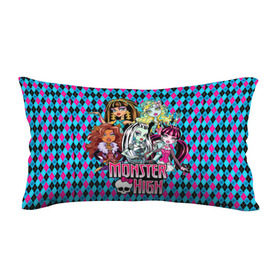 Подушка 3D антистресс с принтом Monster High в Тюмени, наволочка — 100% полиэстер, наполнитель — вспененный полистирол | состоит из подушки и наволочки на молнии | монстер хай
