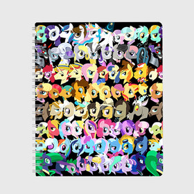 Тетрадь с принтом My Little Pony в Тюмени, 100% бумага | 48 листов, плотность листов — 60 г/м2, плотность картонной обложки — 250 г/м2. Листы скреплены сбоку удобной пружинной спиралью. Уголки страниц и обложки скругленные. Цвет линий — светло-серый
 | friendship is magic | mlp | my little pony | pinky pie | pony | swag | дружба | литл пони | мой маленький пони | пони | поняши | поняшки | сваг | свэг | чудо
