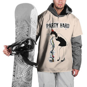 Накидка на куртку 3D с принтом Party hard в Тюмени, 100% полиэстер |  | happy new year | new year | party | вечеринка | конфетти | новый год | с новым годом