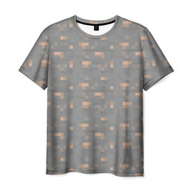 Мужская футболка 3D с принтом Железная руда в Тюмени, 100% полиэфир | прямой крой, круглый вырез горловины, длина до линии бедер | железнаяруда | железо | необычная текстура железной руды будь оригиналенмаинкрафт | руда