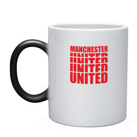 Кружка хамелеон с принтом Manchester United red в Тюмени, керамика | меняет цвет при нагревании, емкость 330 мл | manchester | united | манчестер | юнайтед