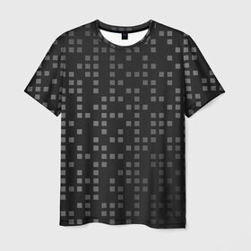 Мужская футболка 3D с принтом Пиксели в Тюмени, 100% полиэфир | прямой крой, круглый вырез горловины, длина до линии бедер | паттерн | черный