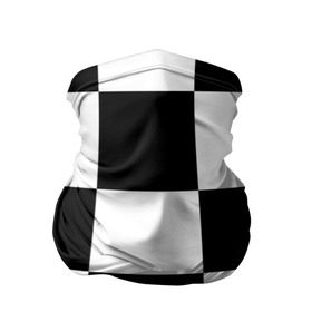 Бандана-труба 3D с принтом Клетка в Тюмени, 100% полиэстер, ткань с особыми свойствами — Activecool | плотность 150‒180 г/м2; хорошо тянется, но сохраняет форму | белый | черно белый | черный | шахматная