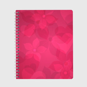 Тетрадь с принтом Pink в Тюмени, 100% бумага | 48 листов, плотность листов — 60 г/м2, плотность картонной обложки — 250 г/м2. Листы скреплены сбоку удобной пружинной спиралью. Уголки страниц и обложки скругленные. Цвет линий — светло-серый
 | розовый