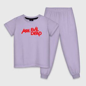 Детская пижама хлопок с принтом ASH VS EVIL DEAD в Тюмени, 100% хлопок |  брюки и футболка прямого кроя, без карманов, на брюках мягкая резинка на поясе и по низу штанин
 | эш против мертвецов
