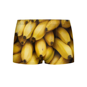Мужские трусы 3D с принтом Банан в Тюмени, 50% хлопок, 50% полиэстер | классическая посадка, на поясе мягкая тканевая резинка | фото