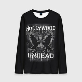 Мужской лонгслив 3D с принтом Hollywood Undead в Тюмени, 100% полиэстер | длинные рукава, круглый вырез горловины, полуприлегающий силуэт | хип хоп