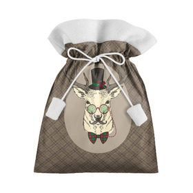 Подарочный 3D мешок с принтом Deer в Тюмени, 100% полиэстер | Размер: 29*39 см | 2016 | christmas | deer | год | новогодний | новый | олень | рождественский | с новым годом